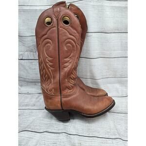 Vintage Tony Llama Gold Label Cowboy Boots Size 10.5 E Side Zip